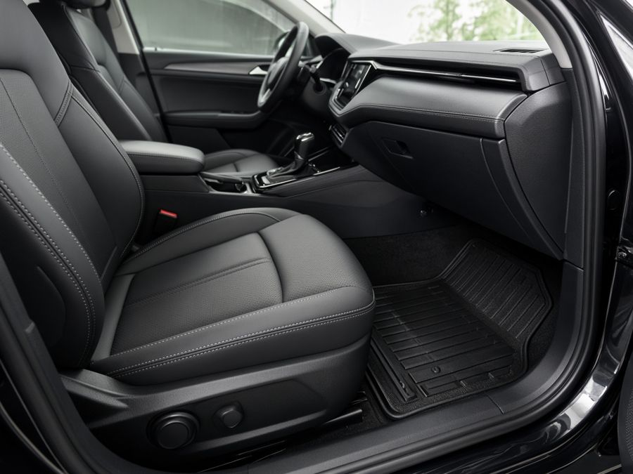 Sample photo: a freshly detailed car interior with leather seats